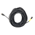 GNET 9m rear camera cable coiled, plugs at both ends and a yellow sleeve, black background