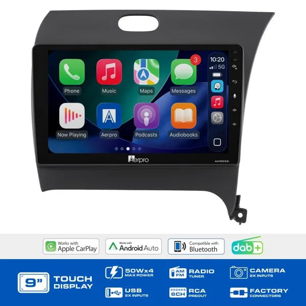 Aerpro AMCHY27 9" Multimedia Receiver Kia Cerato 2013-2018 YD