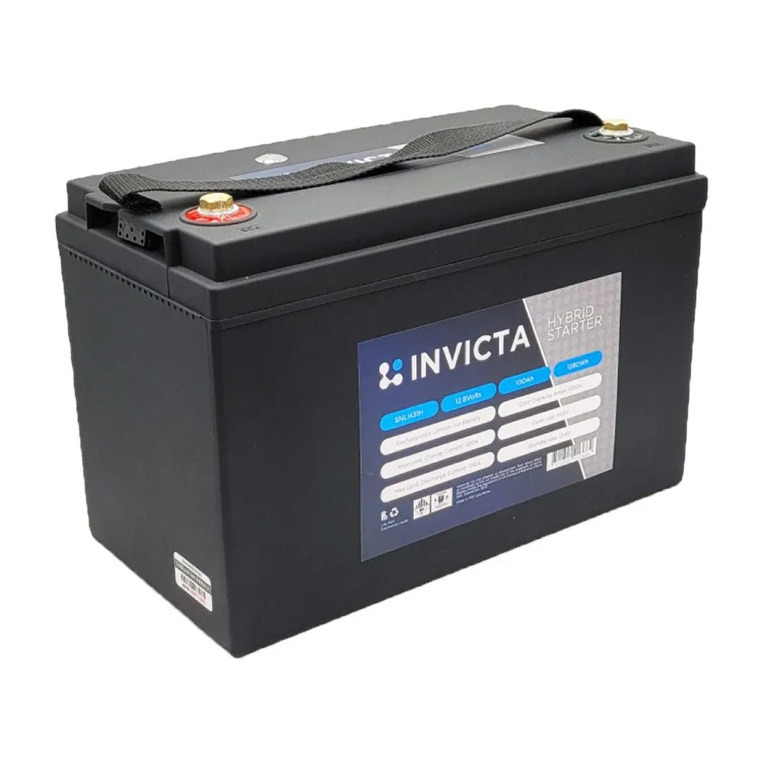 Invicta SNLH31H P31H Hybrid LiFePO4 12V 100Ah 1200CCA Starter Battery