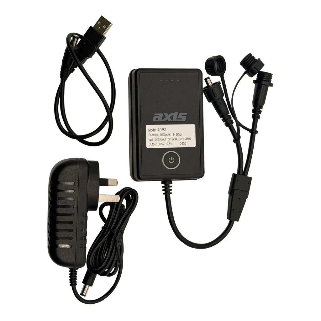 Axis AC552 9600mAh 9.5-12.6V Portable DC Power Supply IP69K