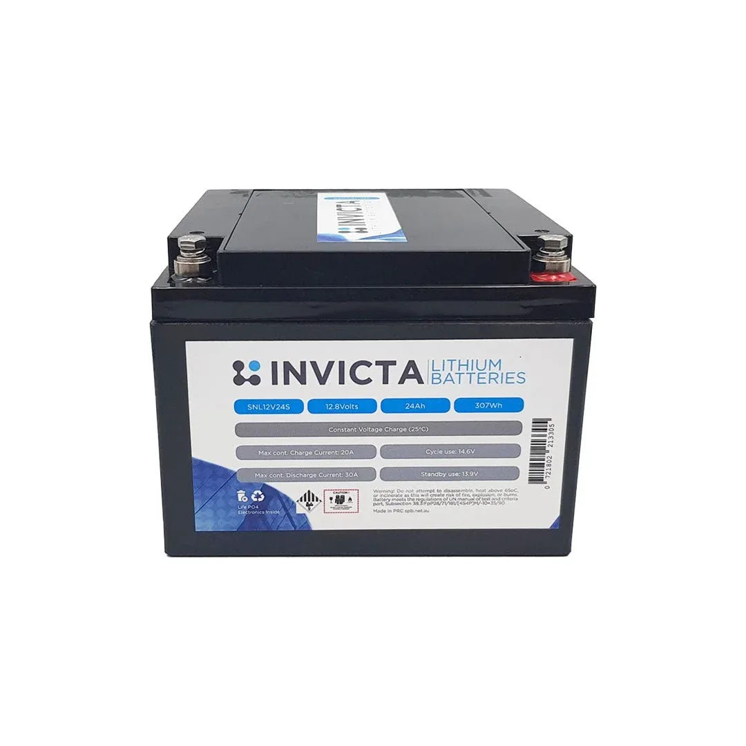 Invicta SNL12V24S 12V 24Ah LiFePO4 Deep Cycle Battery