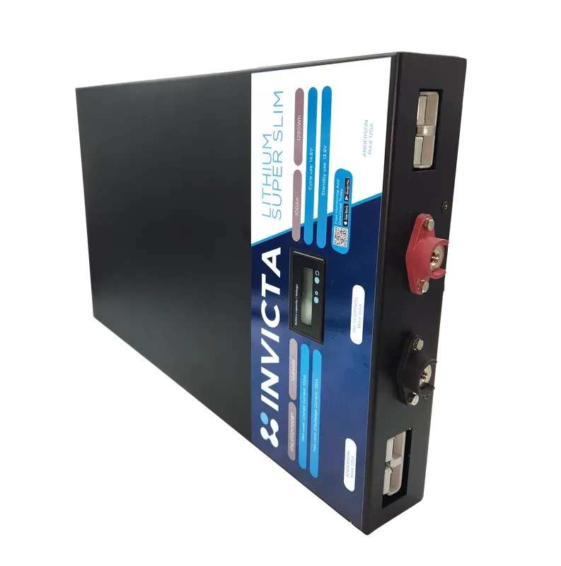 Invicta SNLSS12V100BT Super Slim 12V 100Ah LiFePO4 Battery