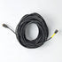 GNET 9m rear camera cable coiled on a light grey background, yellow sleeve near one plug