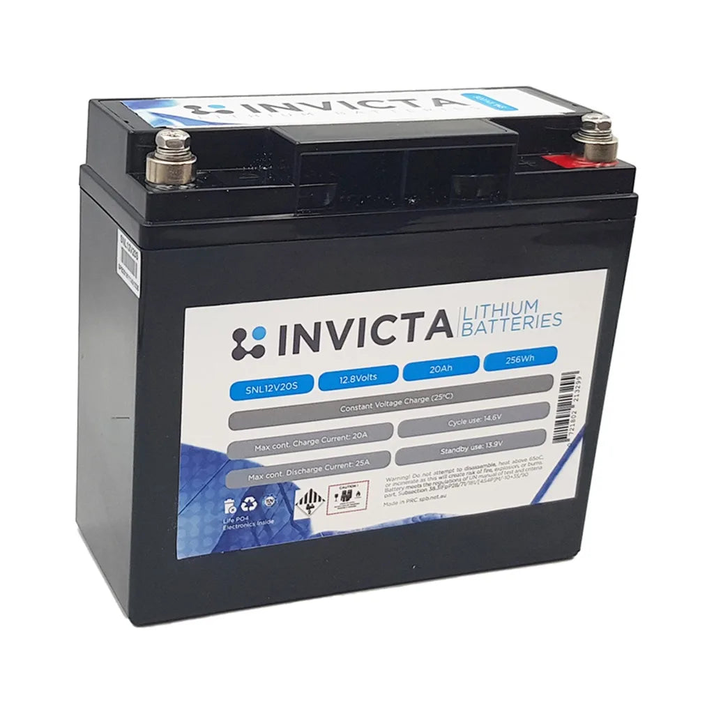 Invicta SNL12V20S 12V 20Ah LiFePO4 Deep Cycle Battery M6