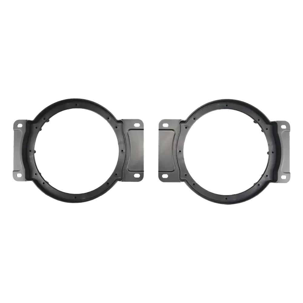 Black Stinger SSPSZ02 6.5 inch rear speaker spacers on a white background