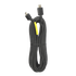 GNET 6m rear camera cable bundled, two plugs at the top and a yellow sleeve, black background