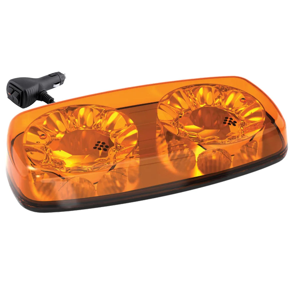 Crossfire LBAR30A 30cm Amber LED Bar Magnetic Mount 3.5m Cig Plug