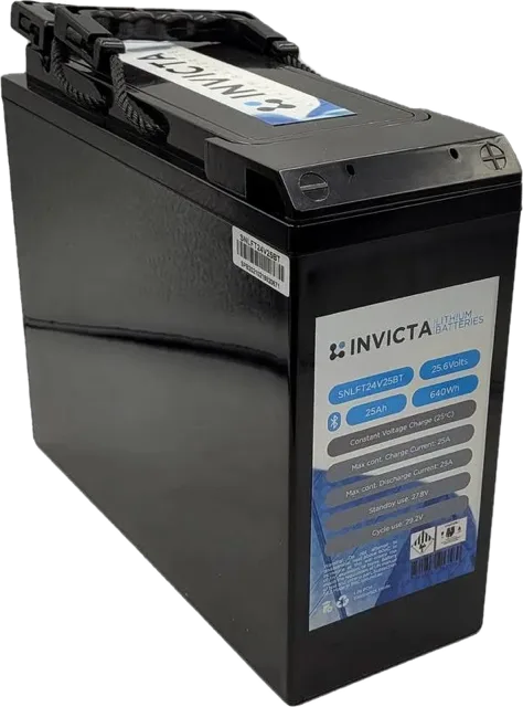 Invicta SNLFT24V25BT Slim 24V 25Ah LiFePO4 Bluetooth Battery
