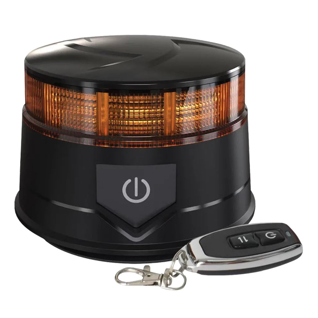 Crossfire B75RC 75mm Rechargeable Amber Beacon Magnetic Remote