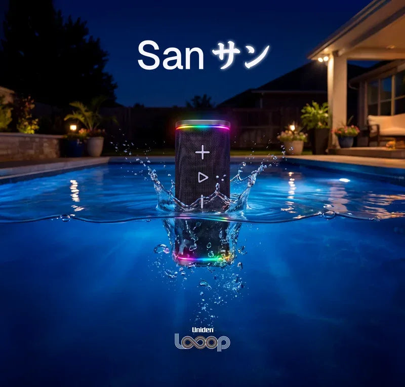 Uniden Looop San 50W Bluetooth Speaker IP67 Power Bank RGB