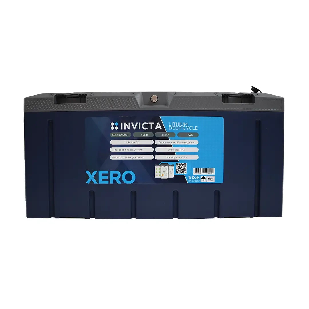 Invicta SNLX24V100BT 24V 100Ah LiFePO4 Bluetooth Battery