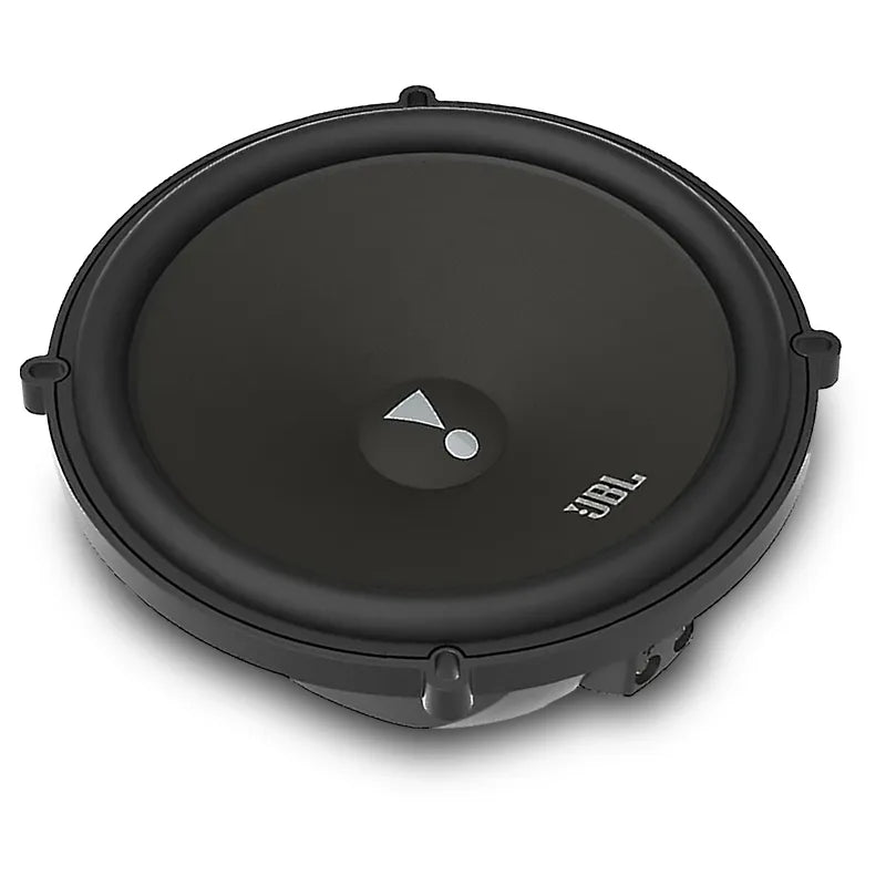 JBL 6.5-inch 2-way car component speakers with visible black cones and tweeters, no grilles attached.