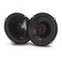 Pair of JBL Stage3 6.5-inch 2-way coaxial speakers without grilles, featuring black cones, exposed voice coils, and red JBL logo on the front.