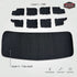 Car Builders Jimny bonnet insulation pack laid out, layer 1 infill pieces and layer 2 top layer