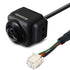A Kenwood CMOS-740HD HD rear camera with a black color, a lens, and connected cables.