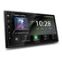 Kenwood DMX5023S 6.8-inch multimedia receiver showing Apple CarPlay, Bluetooth audio, and WSVGA display interface.