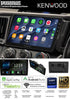 Kenwood DMX6009AXS flyer showing the 9 inch HD screen from the front, side and rear, with its feature list