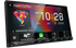 Kenwood DMX8521S 7-inch wireless Apple CarPlay and Android Auto digital media receiver showing touchscreen interface with music, navigation, and phone apps.