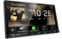 A Kenwood DMX9021S 6.8" HD Display Wireless Apple CarPlay/Android Auto Digital Media Receiver, displaying features such as Apple CarPlay and Android Auto connectivity, and a digital interface with various icons and the time '10:28' displayed.