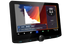 A Kenwood DMX9720XDS 10.1" Floating HD Wireless Multimedia Receiver with a touchscreen interface displaying various contents like a map and audio controls.