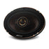 Kenwood 6x9 inch 5-way speakers with black yoke and plate, featuring a diamond array pattern grille.