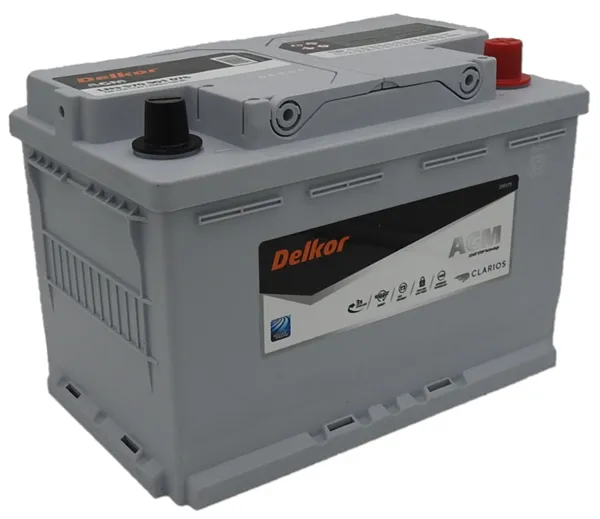 Delkor LN3 570 901 076 DIN66H AGM 12V 760CCA 70AH Heavy-Duty Stop Start Maintenance Free Battery