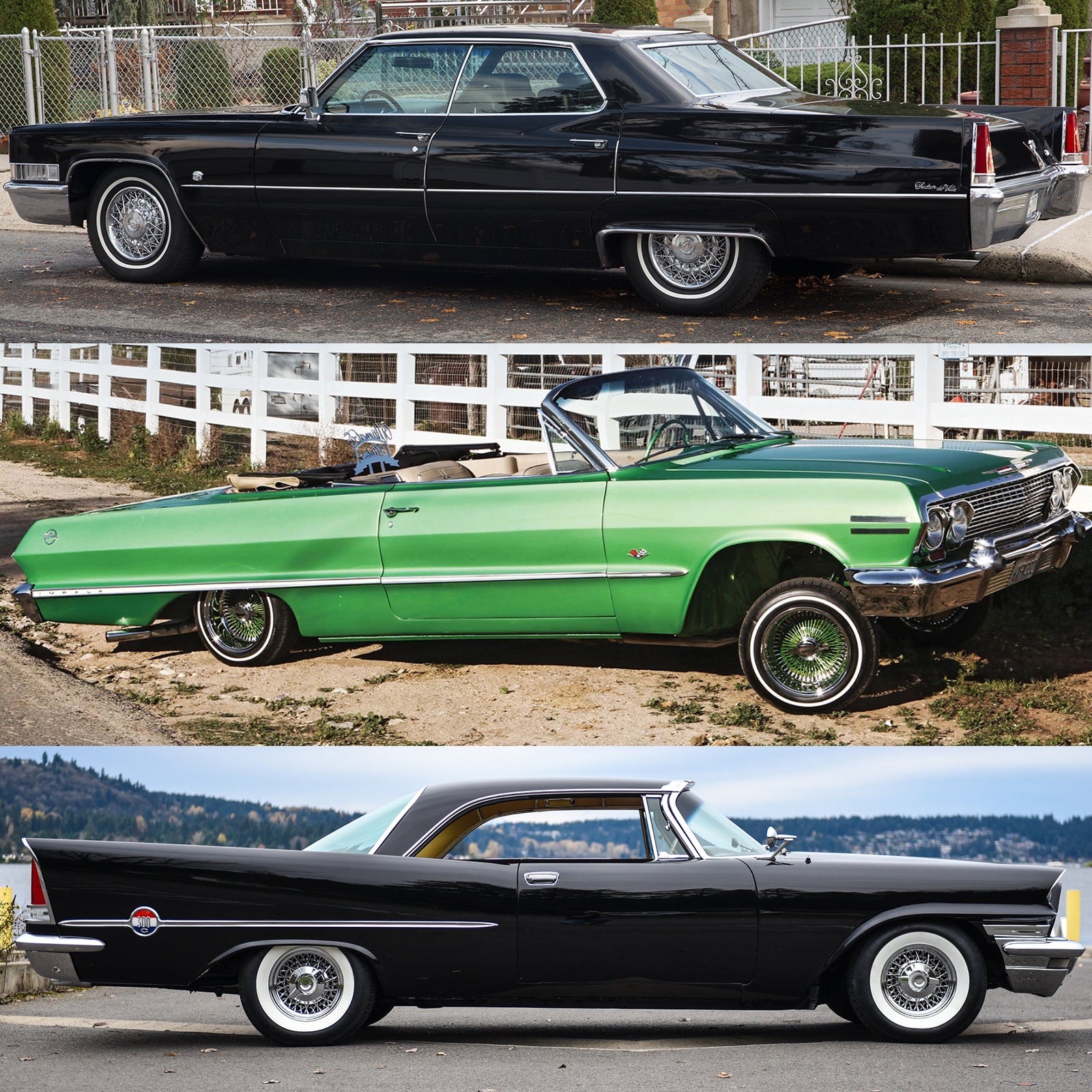 Cadillac, Impala and other classic American cars this large car pack suits