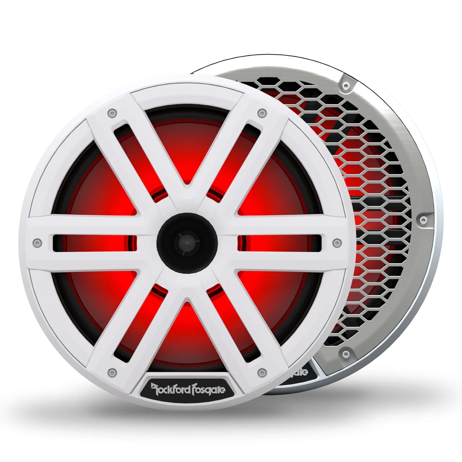Rockford Fosgate M2-10H M2 10 Inch Color Optix 2-Way Horn Loaded Marine Speaker - White (Pair)