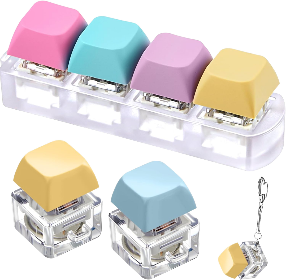ADHIX ADXAURA - LED Light Mechanical Keycap Keychain Fidget Clicker