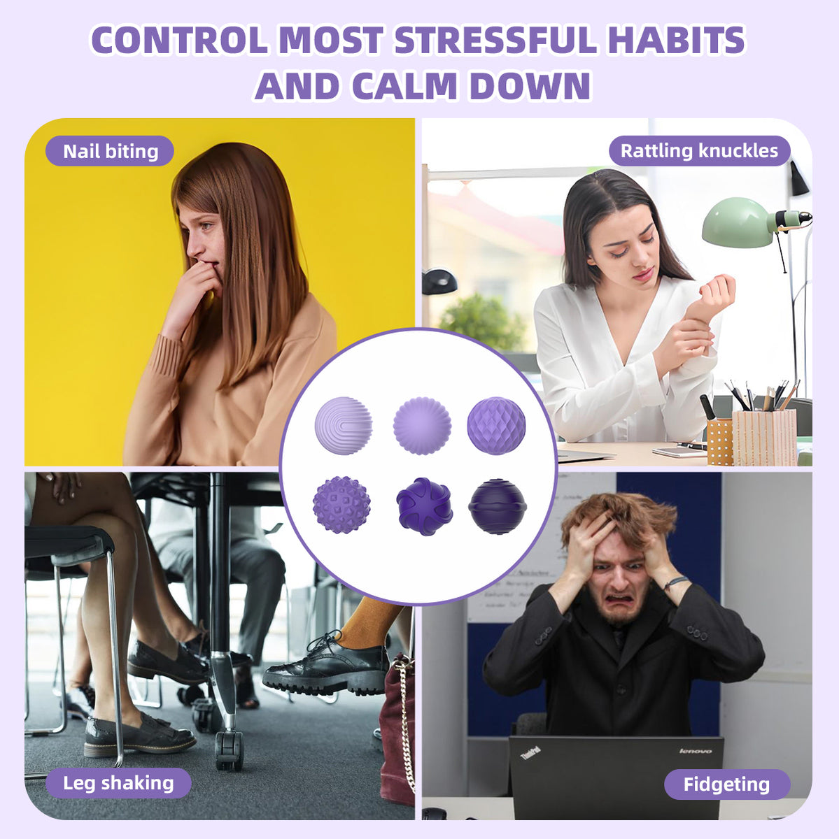 ADHIX ADXNOVA - Magnetic Adult Anti-Stress Ball Silicon Sensory Fidget Toy