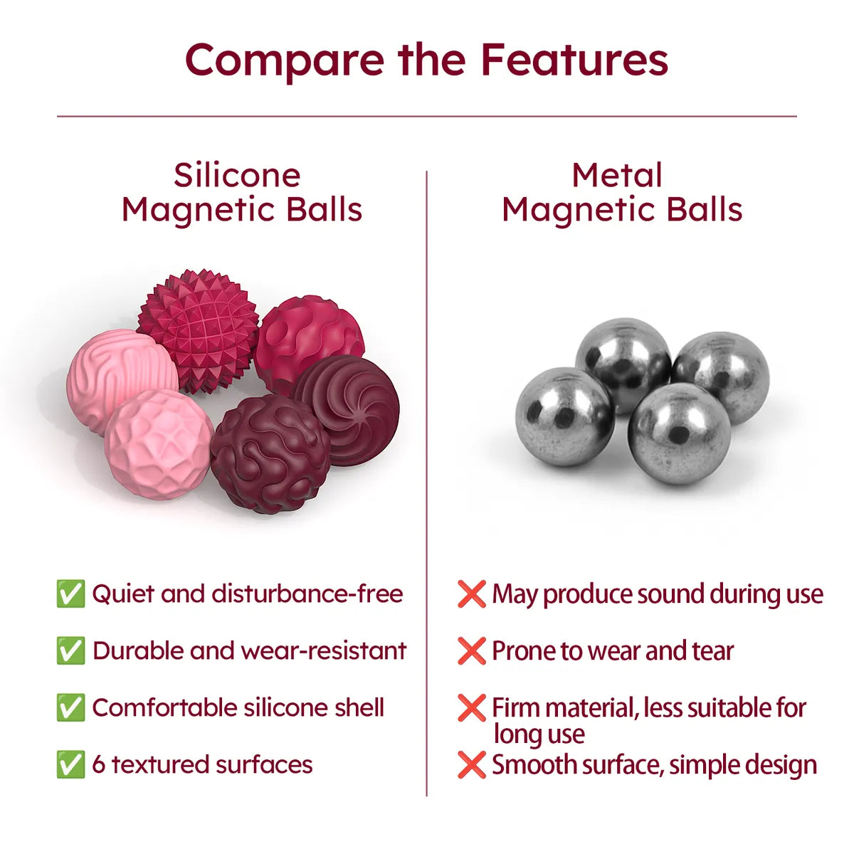 ADHIX ADXZEN - Magnetic Balls Fidgeting Toy EDC Silicone Beads Sensory Anti-Stress