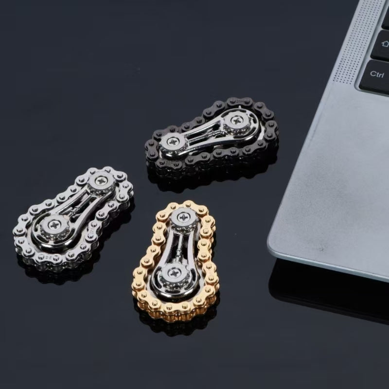 ADHIX ADXVORTEX - EDC Finger Gyro Toy Punk Style Metal Silent Spinner Chain