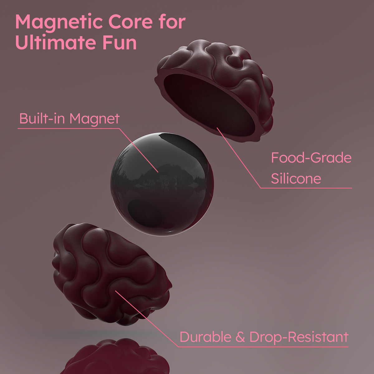 ADHIX ADXZEN - Magnetic Balls Fidgeting Toy EDC Silicone Beads Sensory Anti-Stress