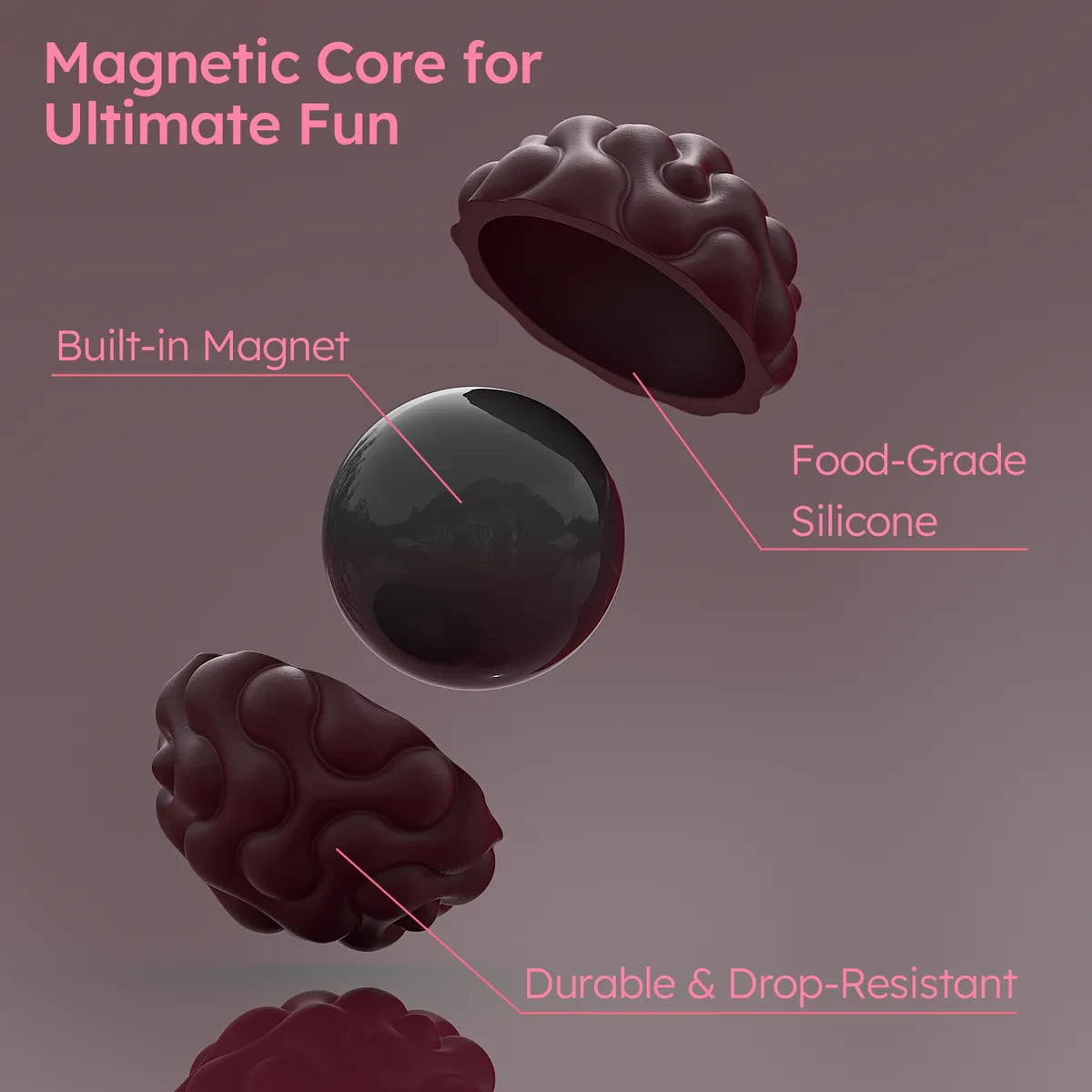 ADHIX ADXZEN - Magnetic Balls Fidgeting Toy EDC Silicone Beads Sensory Anti-Stress