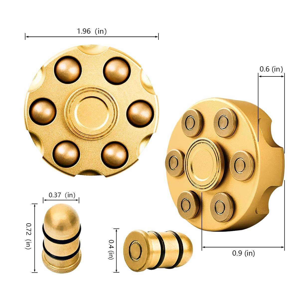 ADHIX ADXPRO - Alloy Brass Revolver Metal Spinner Fidgeting Toy