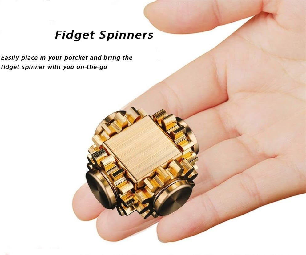 ADHIX ADXGLOW - Metal Fidget Spinner Gears Linkage Anti-Stress Relief Toy