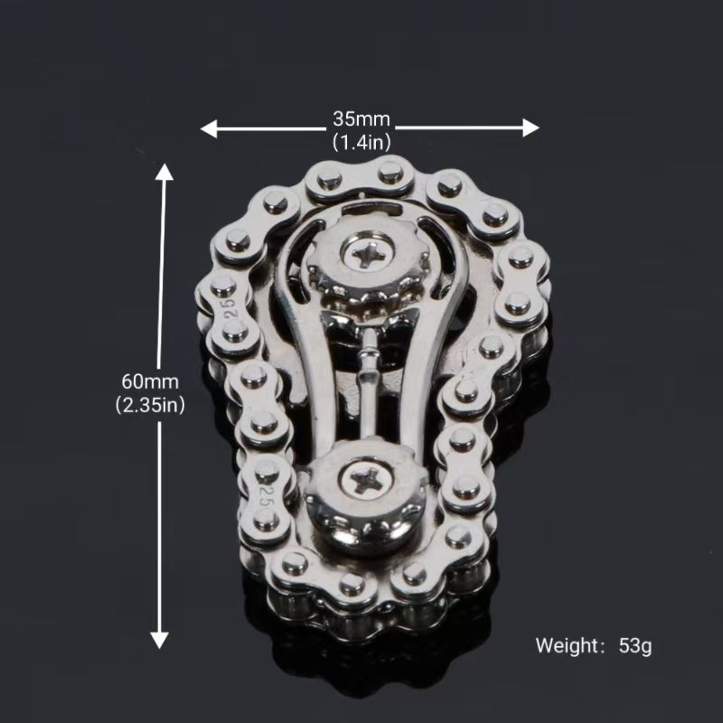 ADHIX ADXVORTEX - EDC Finger Gyro Toy Punk Style Metal Silent Spinner Chain