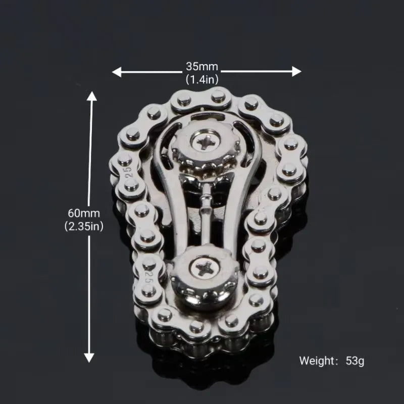 ADHIX ADXVORTEX - EDC Finger Gyro Toy Punk Style Metal Silent Spinner Chain