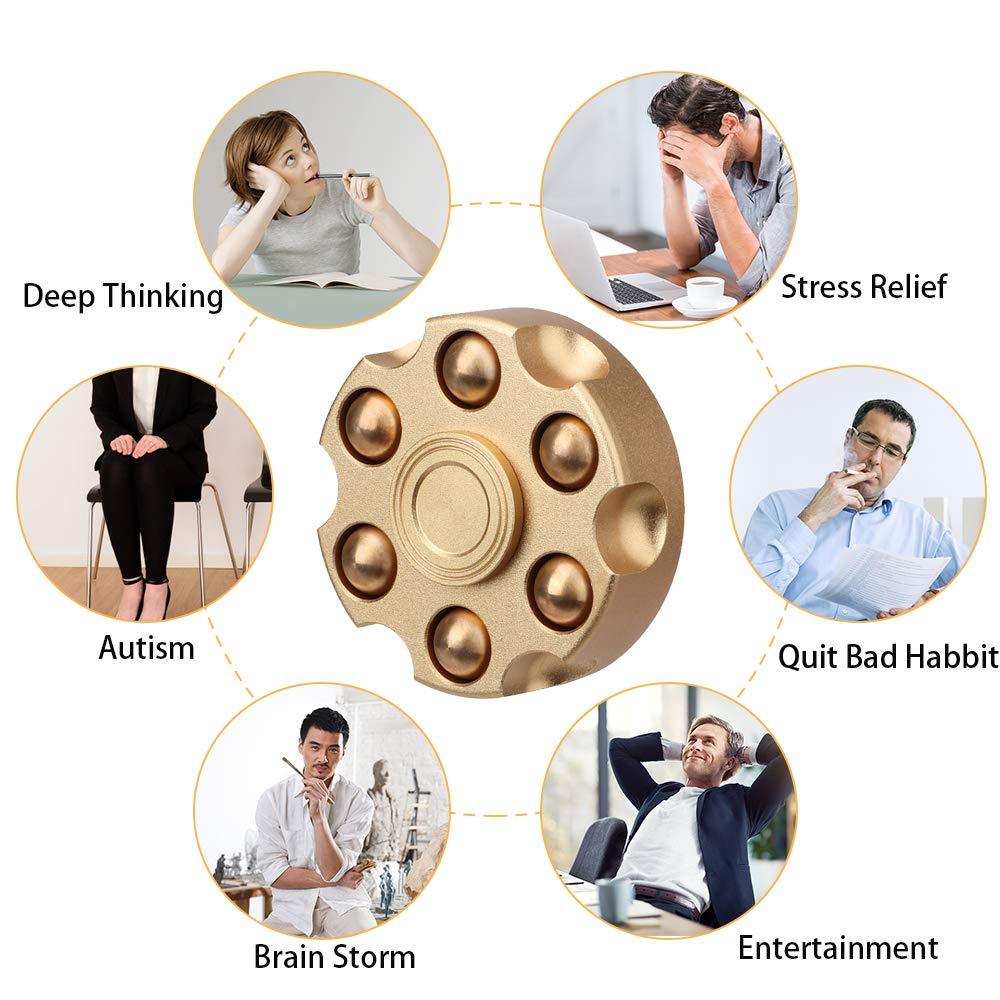 ADHIX ADXPRO - Alloy Brass Revolver Metal Spinner Fidgeting Toy