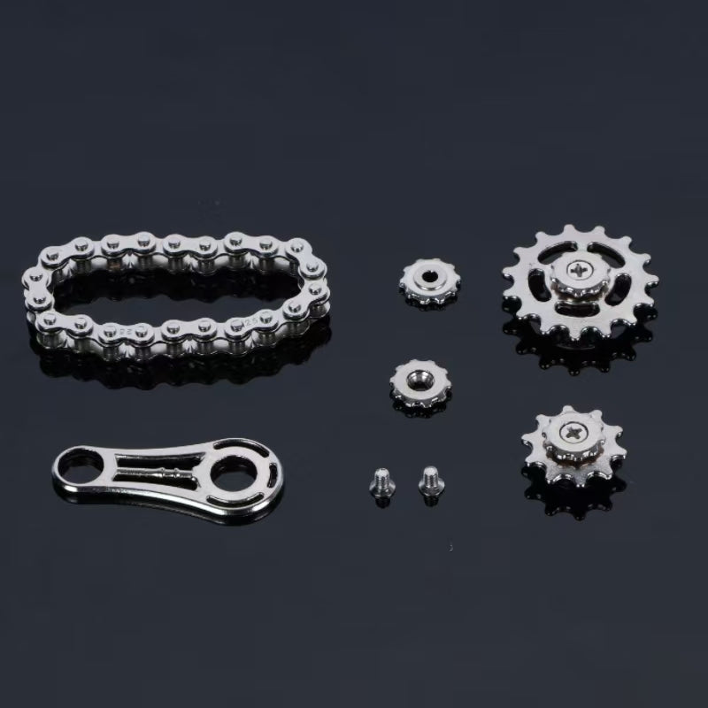 ADHIX ADXVORTEX - EDC Finger Gyro Toy Punk Style Metal Silent Spinner Chain