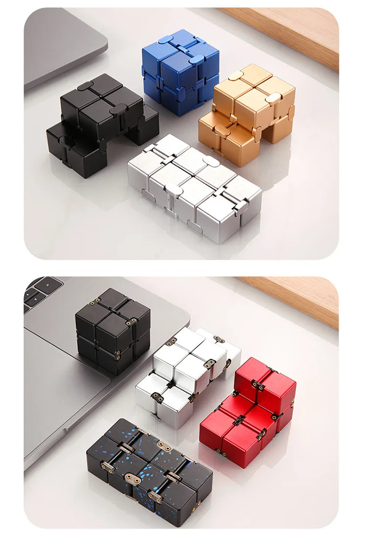 ADHIX ADXPULSE - Anti-Stress Relief Magic Puzzle Cube Infinite Flip Sensory Fidget Cube