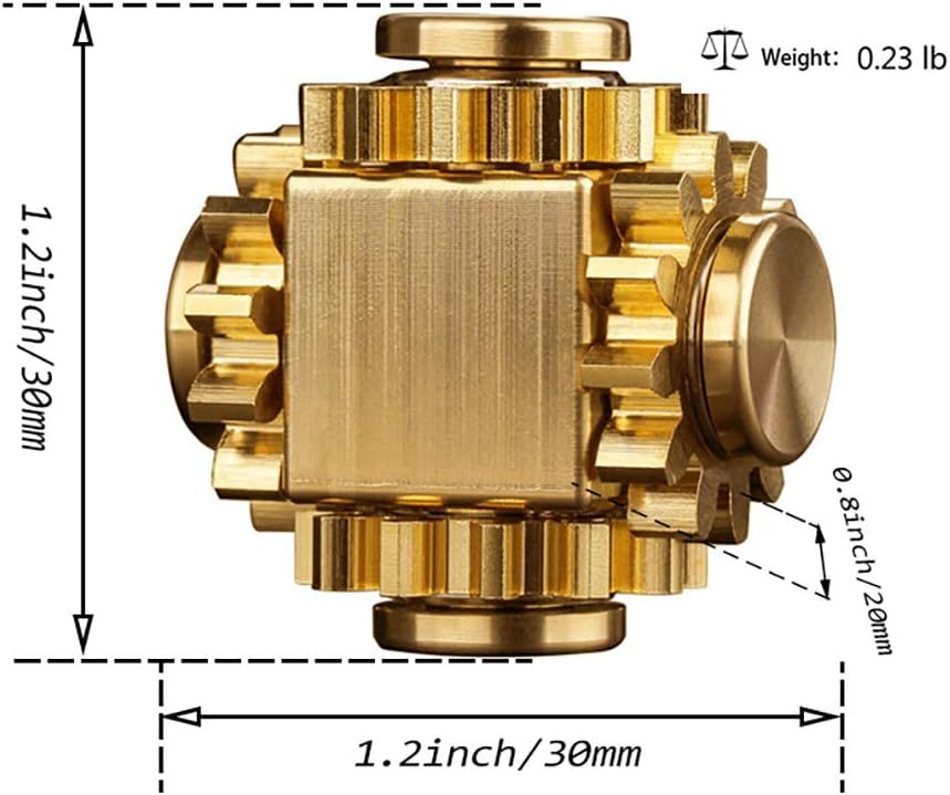 ADHIX ADXGLOW - Metal Fidget Spinner Gears Linkage Anti-Stress Relief Toy