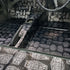 Muscle car floor pan covered front to back in Stage 1 Sound Deadener