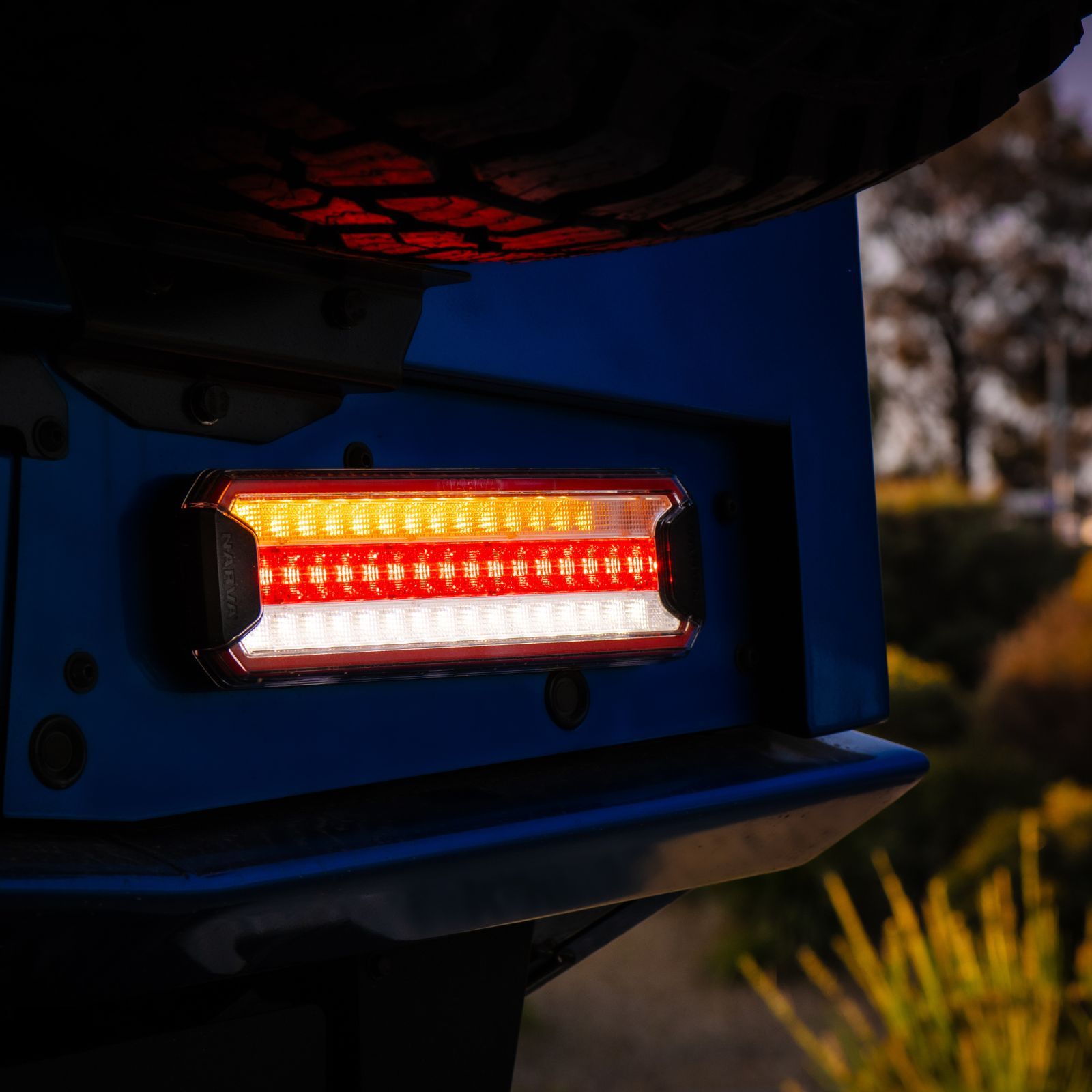 Narva 97202 Model 72 Rear Stop/Tail/Indicator Lamp With In-Built Retro Reflector, With 0.5M Of Cable