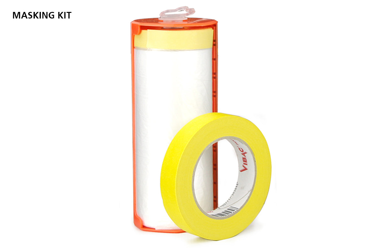 Dispenser and tape roll under a Masking Kit heading
