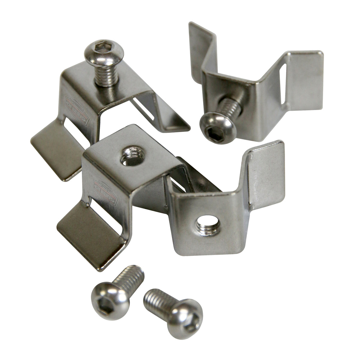 Stainless stand off mounts beside M6 button head bolts