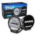 Narva 71742BK ULTIMA 215 MK2 High Power LED Driving Light Kit with black housing and clear lens, including product packaging.