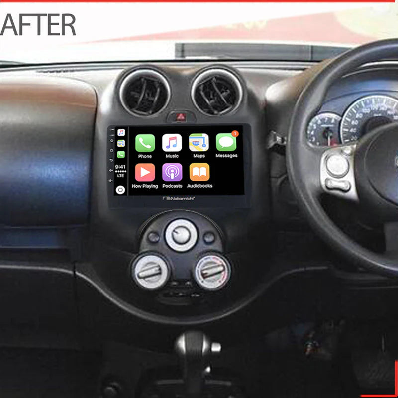 Nakamichi NA9NISSANMICRA20112014 9" Wireless CarPlay Head Unit Nissan Micra 2011-2014