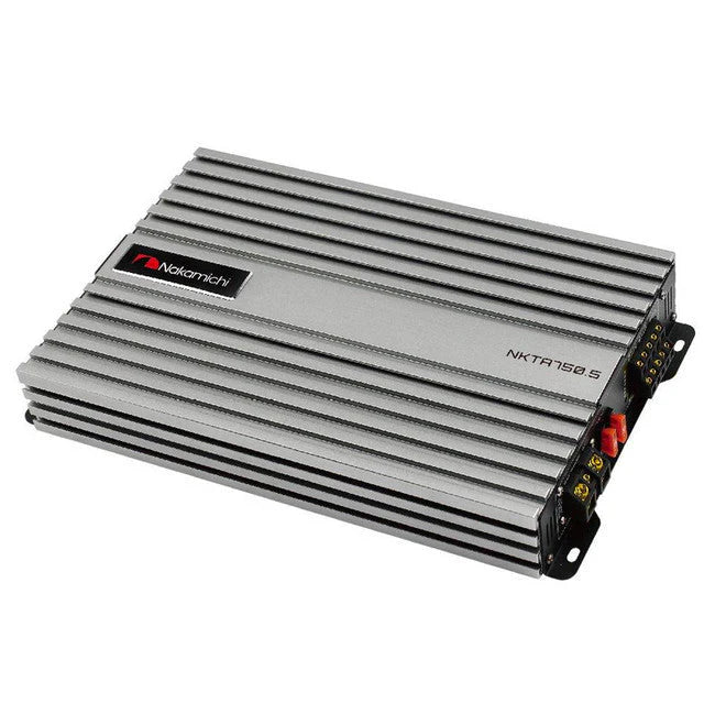 nakamichi nkta750.5 5-channel class a/b amplifier showing compact design with channels 1-5 labeled