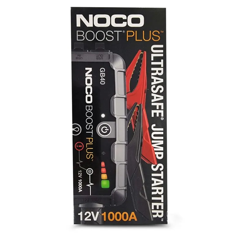 NOCO GB40 Boost Plus 12V 1000A lithium jump starter vertical view 